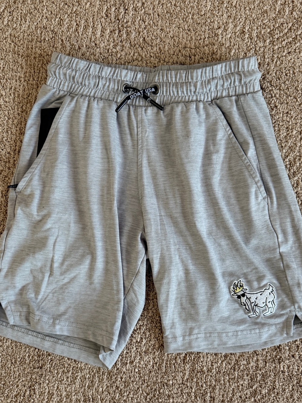 Gray boy GOAT Performance Lounge Shorts